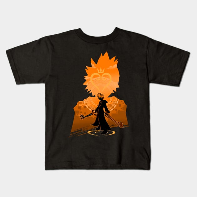 roxas kingdom hearts Kids T-Shirt by plonkbeast